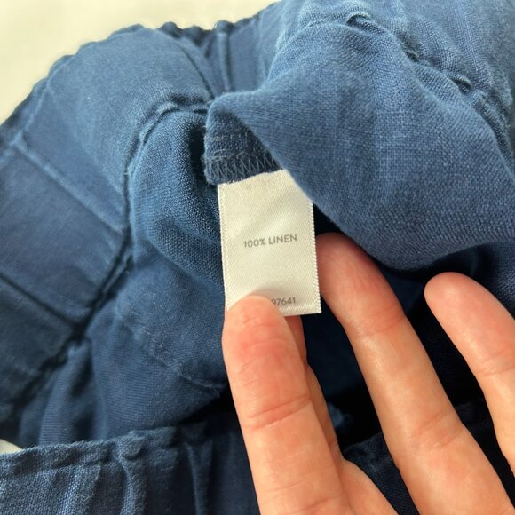 J. Jill Navy Linen High Rise Slim Leg Ankle Pant XS - Picture 4 of 7